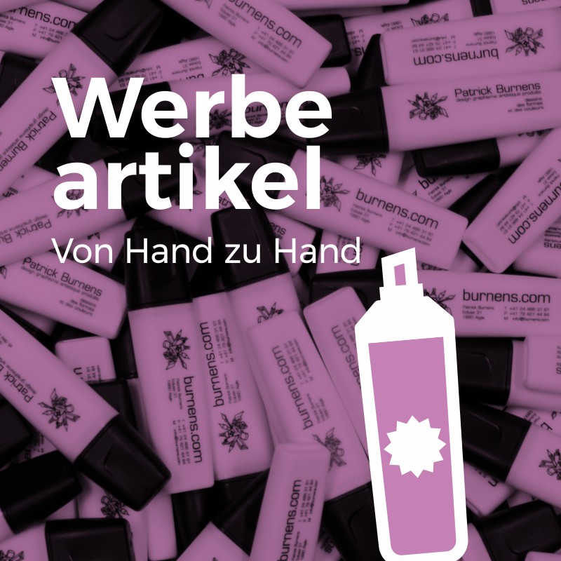 objet publicitaire, stylo, Werbeartikel, Patrick Burnens